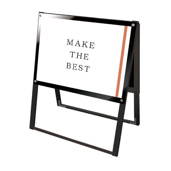 ブラックポスター用スタンド看板 B2横両面ブラック ブラック 808×530×985mm BPSSKB2YRB 1点