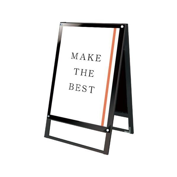 ブラックポスター用スタンド看板マグネジ A1両面ブラック ブラック 674×575×1080mm BPSSKMNA1RB 1点