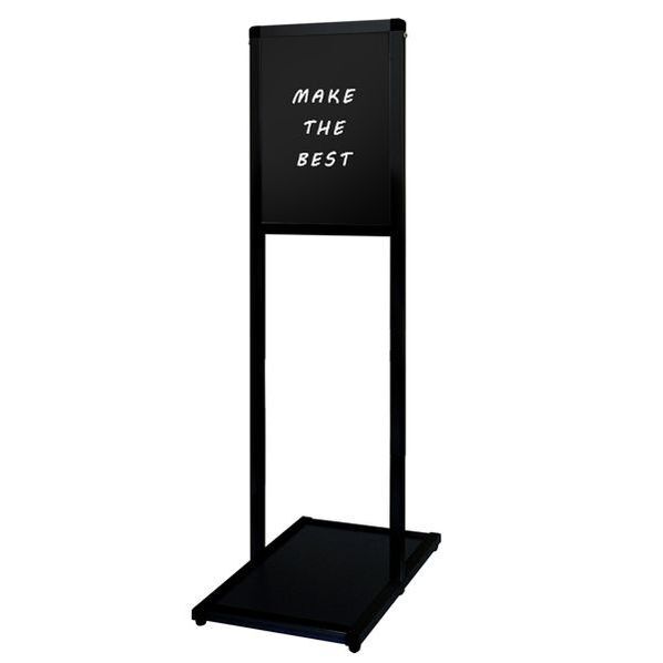 ブラックバリウスメッセージスタンド ブラックボードタイプ A3縦 ブラック 333×460×1210mm BVAMSBBA3T 1点