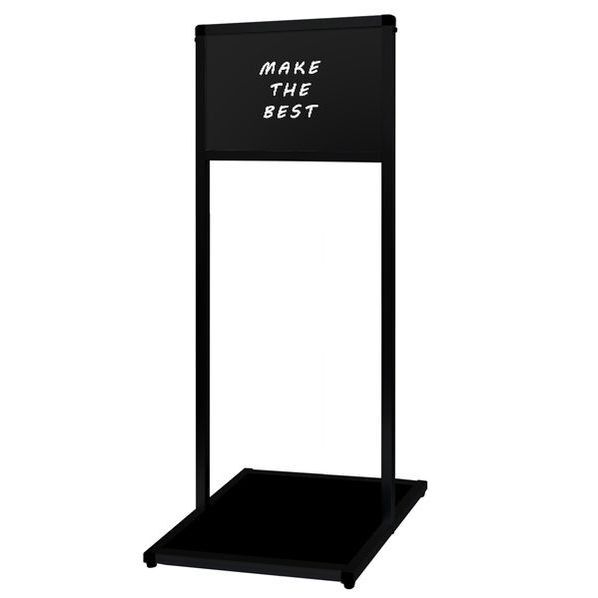 ブラックバリウスメッセージスタンド ブラックボードタイプ A4横 ブラック 333×460×1210mm BVAMSBBA4Y 1点