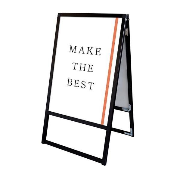 ブラックバリウススタンド看板 アクリルタイプ A1両面 ブラック 630×540×1080mm BVASKACA1R 1点