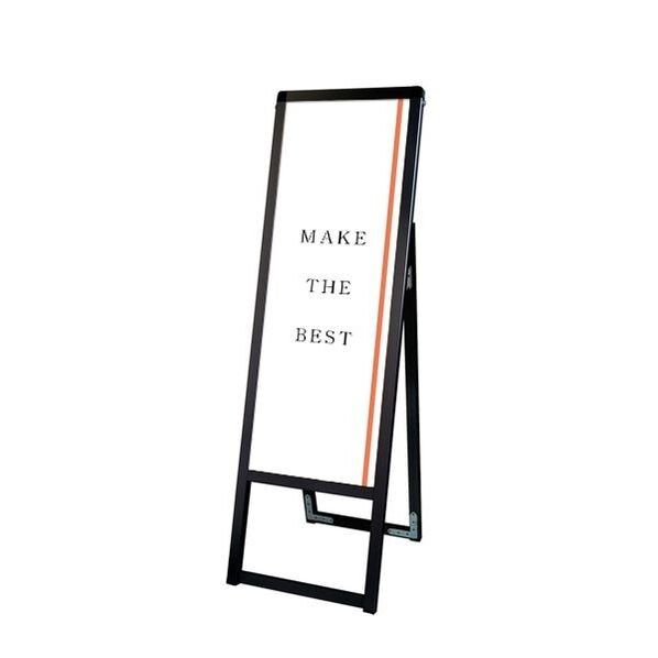 ブラックバリウススタンド看板 アクリルタイプ A3縦縦片面 ブラック 333×405×1080mm BVASKACA3TTK 1点