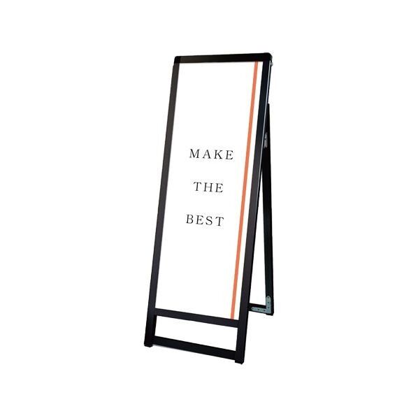 ブラックバリウススタンド看板 アクリルタイプ A3縦縦ロウ片面 ブラック 333×360×970mm BVASKACA3TTLK 1点