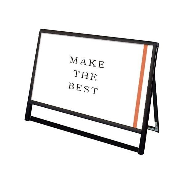 ブラックバリウススタンド看板 アクリルタイプ B1横ロウ片面 ブラック 1066×360×970mm BVASKACB1YLK 1点