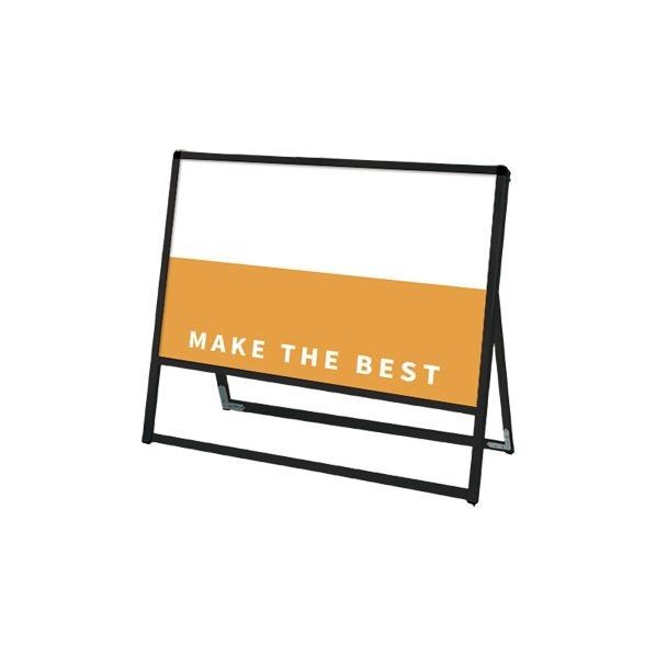 ブラックバリウススタンド看板 アルミ複合板タイプ 900×450片面 ブラック 936×270×695mm BVASKAP900X450K 1点