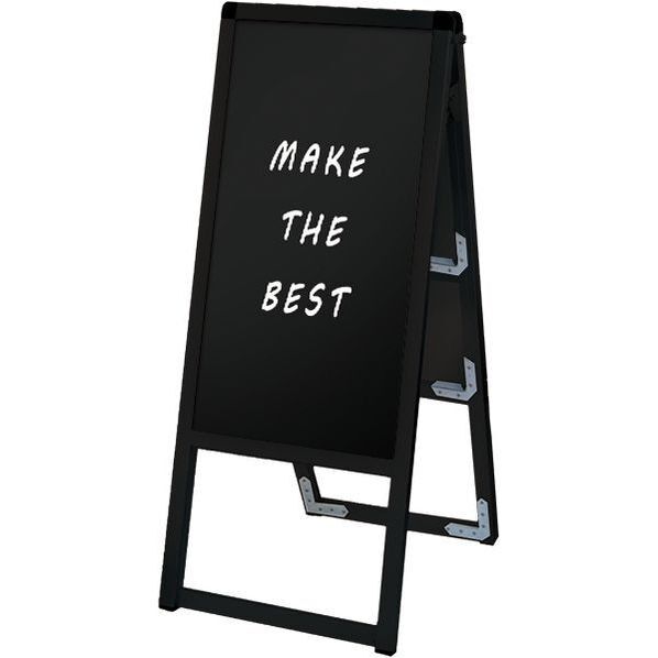 ブラックバリウススタンド看板 ブラックボードタイプ 300×600両面 ブラック 336×415×790mm BVASKBB300X600R 1点