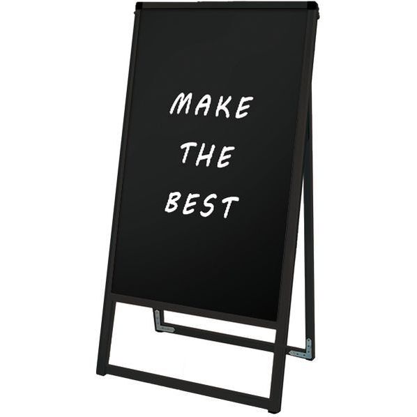 ブラックバリウススタンド看板 ブラックボードタイプ 450×900片面 ブラック 486×405×1080mm BVASKBB450X900K 1点