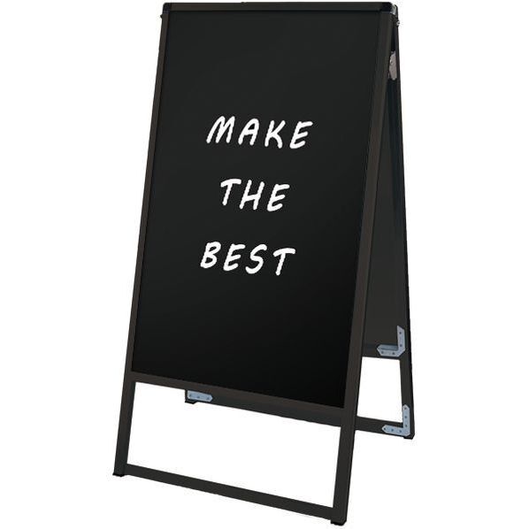 ブラックバリウススタンド看板 ブラックボードタイプ 450×900両面 ブラック 486×540×1080mm BVASKBB450X900R 1点