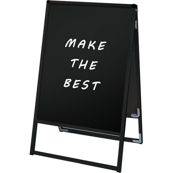 ブラックバリウススタンド看板 ブラックボードタイプ 600×900両面 ブラック 636×540×1080mm BVASKBB600X900R 1点