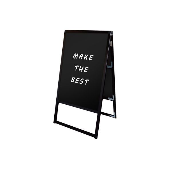 ブラックバリウススタンド看板 ブラックボードタイプ A1両面 ブラック 630×540×1080mm BVASKBBA1R 1点