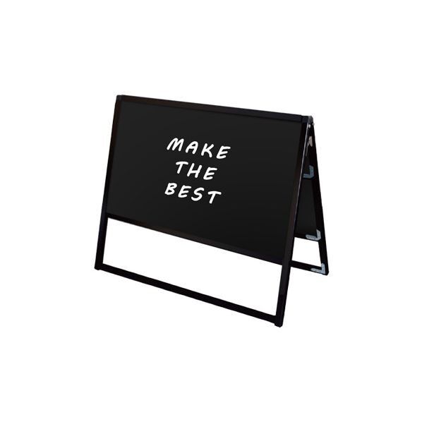 ブラックバリウススタンド看板 ブラックボードタイプ A1横両面 ブラック 877×415×790mm BVASKBBA1YR 1点