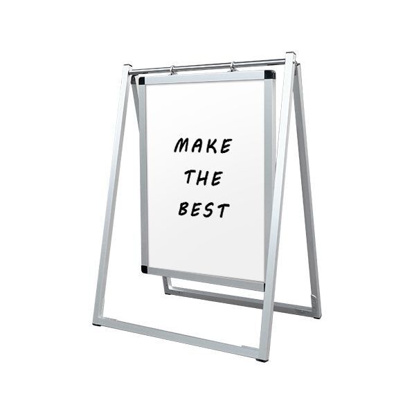 スイングサインホワイトボード A2 シルバー SWSWBA2 1点