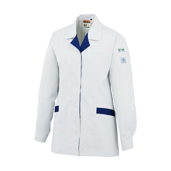 長袖スモックA-826 3 シルバー M A-826-3-M 1点