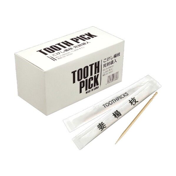 FMこけし楊枝 完封袋入 Φ2.2×60mm 33121 1点