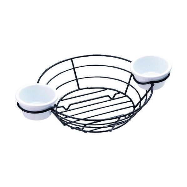 テーブルクラフト ワイヤー ラウンドバスケット H711182BK PBS4101 1個