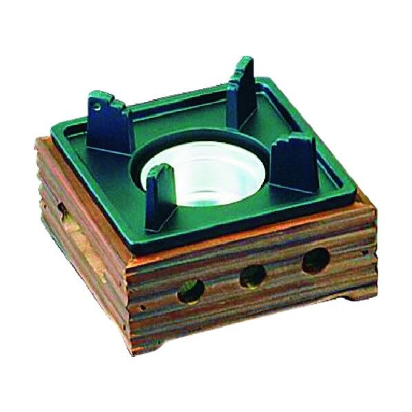 マイン アルミ民芸風コンロ 焼杉M10-779 小 QMV052 1個