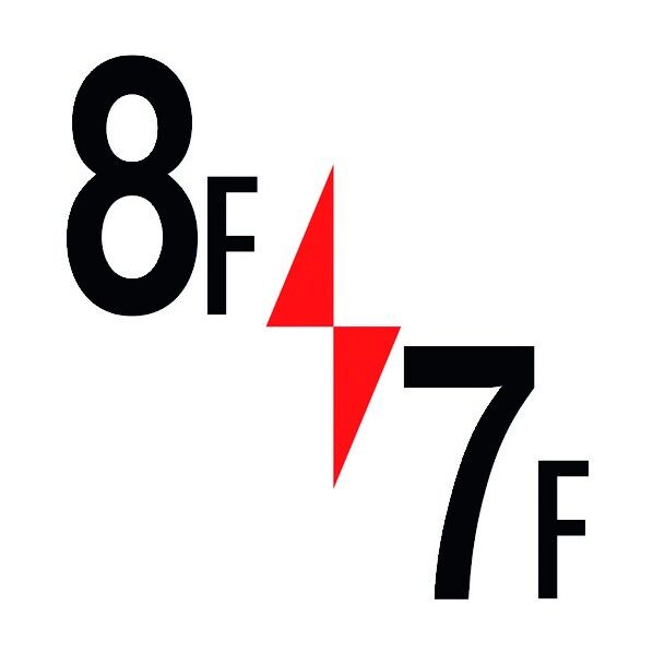 グリーンクロス ロフト階数表示板300角 8F/7F 6300000461 1個