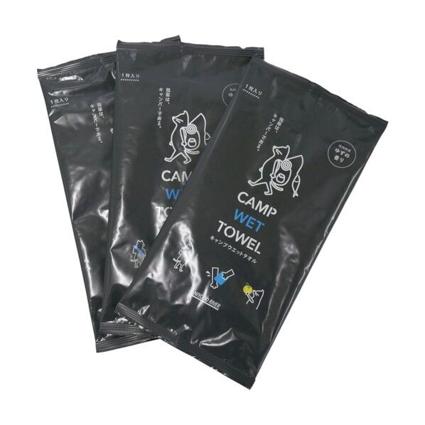 キャンプウェットタオル 50cm×30cm 3袋セット 6300021159 1点