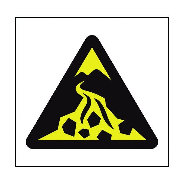 JISピクトサイン 土石流注意 150角 6300001328 1点