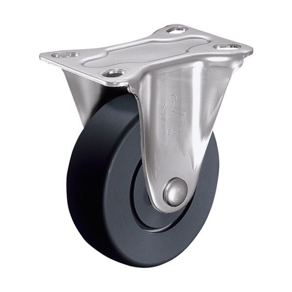 Sシリーズオールステンレス固定MCナイロンB車125mm 平戸車 320SRMCB125 1個