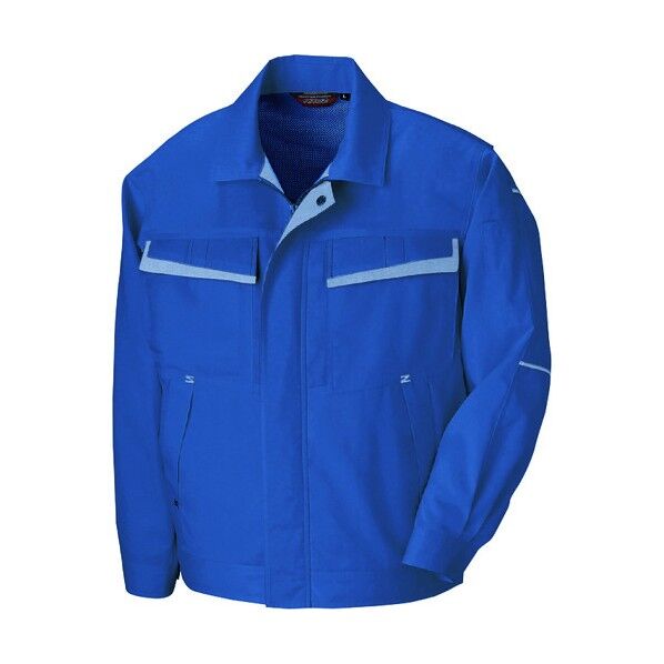 長袖サマーブルゾン（配色）（男女兼用） 006ロイヤルブルー×ミストバイオレット S 5570 1