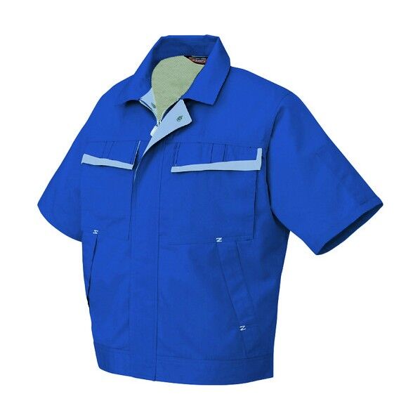 半袖ブルゾン（配色）（男女兼用） 006ロイヤルブルー×ミストバイオレット M 5571 1