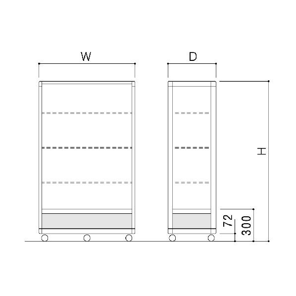 エクシード ハイケースF ゴールド プッシュ錠付 1800×450×H1800 F18-458-G-P 1点