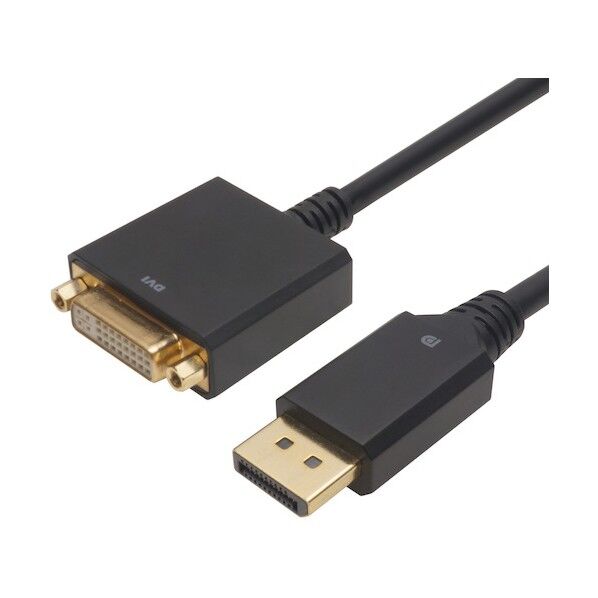 ホーリック DisplayPort→DVI変換アダプタ DisplayPortオス-DVIメス 15cm DPDVF-721BB 1点