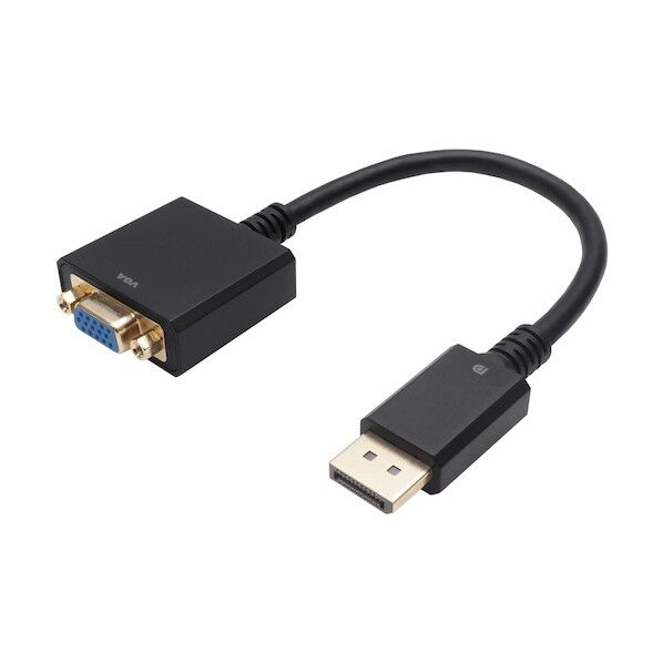 ホーリック DisplayPort→VGA変換アダプタ 15cm DisplayPortオス-VGAメス DPVGF-736BB 1点