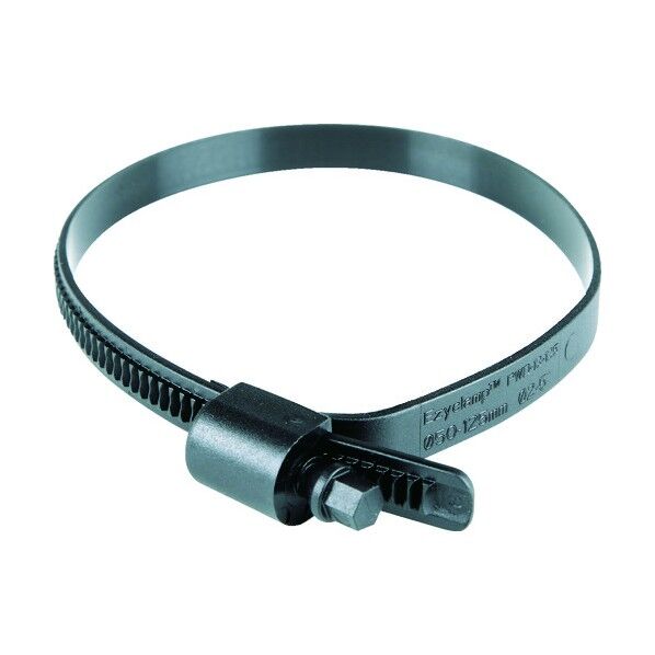 樹脂製ホースバンド Ezyclamp 締付径25.0~125.0mm 対辺8.0mm ナイロン66 PWD-13-125-SC-PA66-BK 1点
