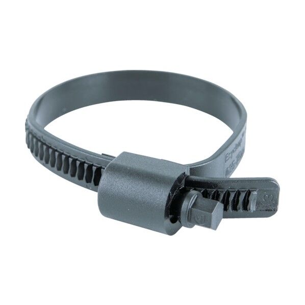 HCL Fasteners社 樹脂製ホースバンド Ezyclamp 締付径25.0~75.0mm 対辺8.0mm ナイロン12 PWD-13-75-SC-PA12-BK 1点