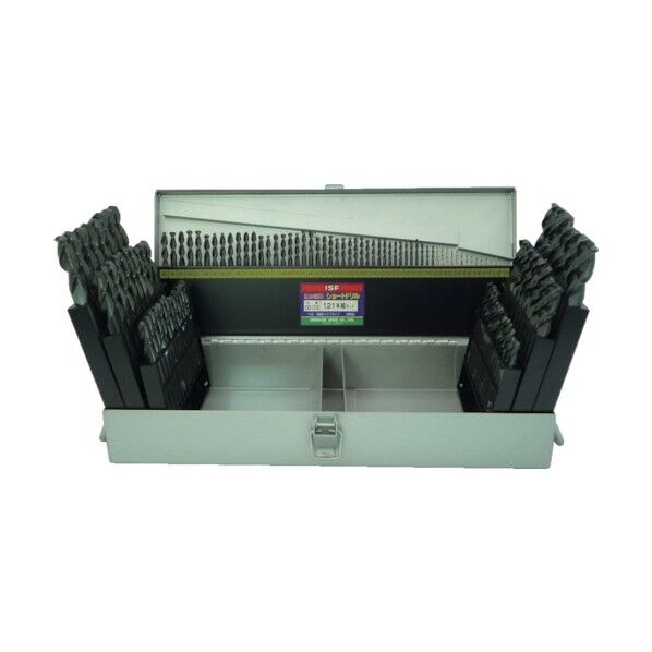 IS 強力正宗ショートドリル 121本組セット(スチールケース入) EXS-121S 121本