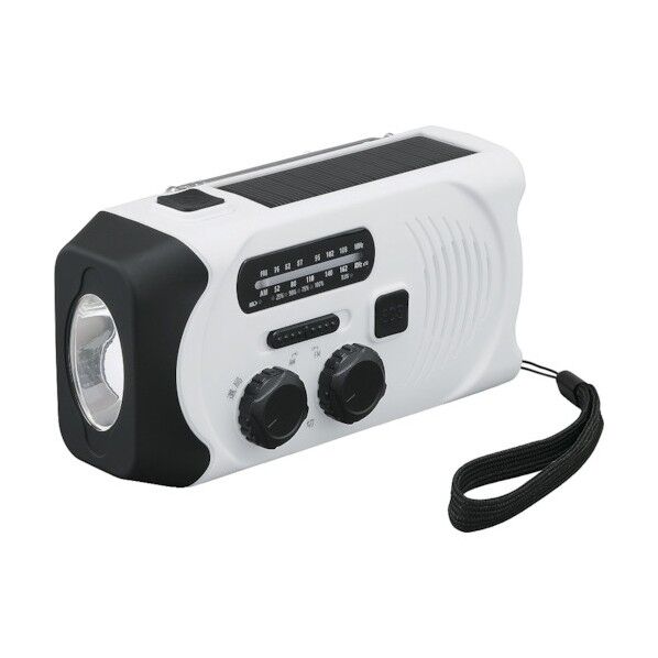アイリスオーヤマ 手回し充電ラジオライト ホワイト JTL-29 1点...