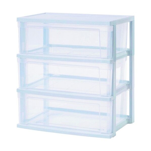 ワイドチェスト ホワイト/クリア NSW-543 1点