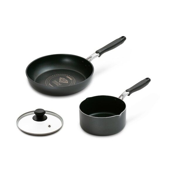 574110 ダイヤモンドコートフライパン・片手なべ 3点セット DCI-FK3S-B (574110) 1点