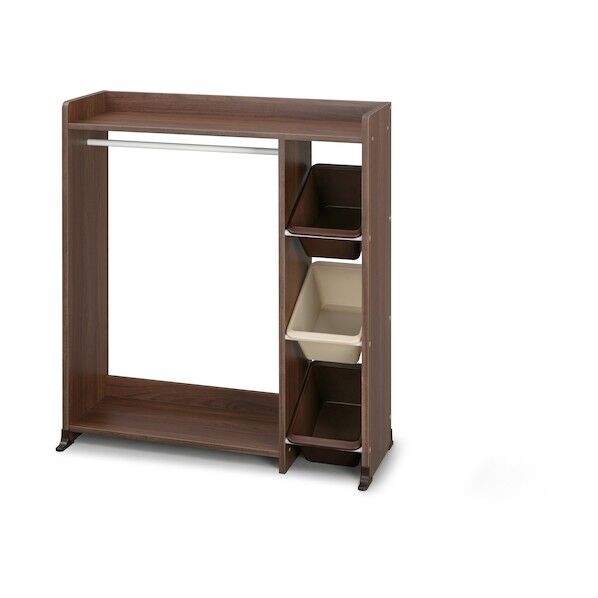 282309 ワードローブキッズトイハウスラック ウォールナットブラウン WKTHR-3-WN (282309) 1点
