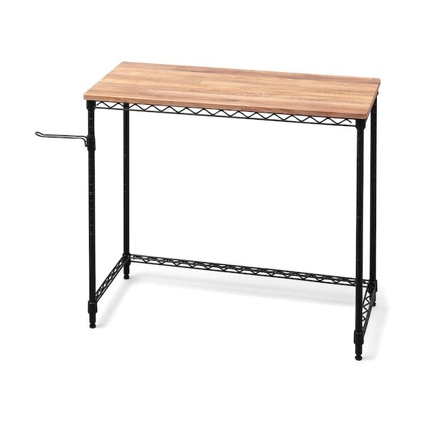 537157 カラーメタルラック デスク ブラック CMM-D81361-B (537157) 1点