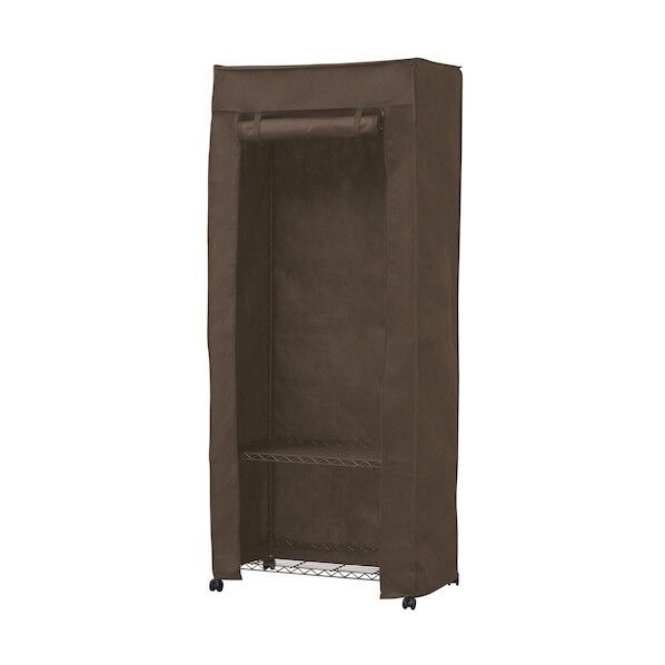 522756 カラーメタル ワードローブ カバー付き ブラウン CMW-75183C-BR (522756) 1点
