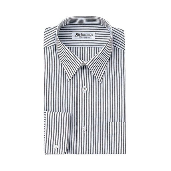 長袖カッターシャツ(5100) 880ネイビーストライプ 43 43021 1点