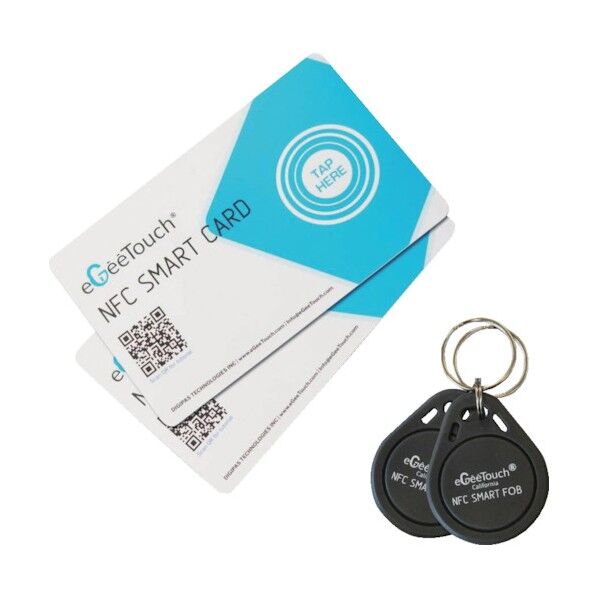 eGeeTouchNFC スマートカード & NFC スマートキーホルダー 2枚セット 5-NFC-2002CF 1点
