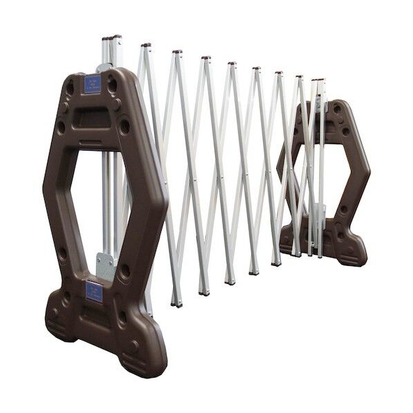 伸縮式AZゲート ブラウン H835mm×W450mm~W4150mm AZ-118 1台