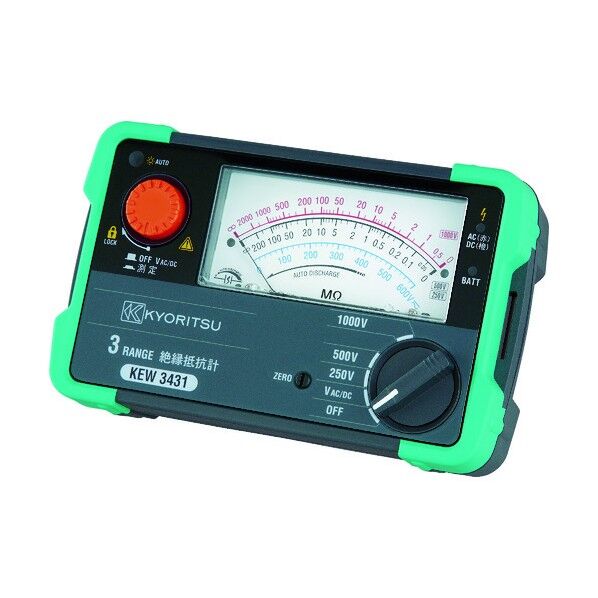 アナログ絶縁抵抗計(3レンジ)