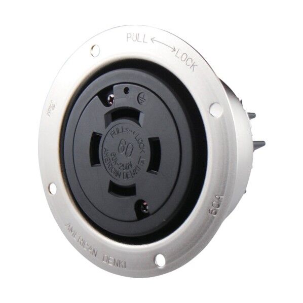 引掛形 フランジコンセント 接地3P60A250V 4626 1点