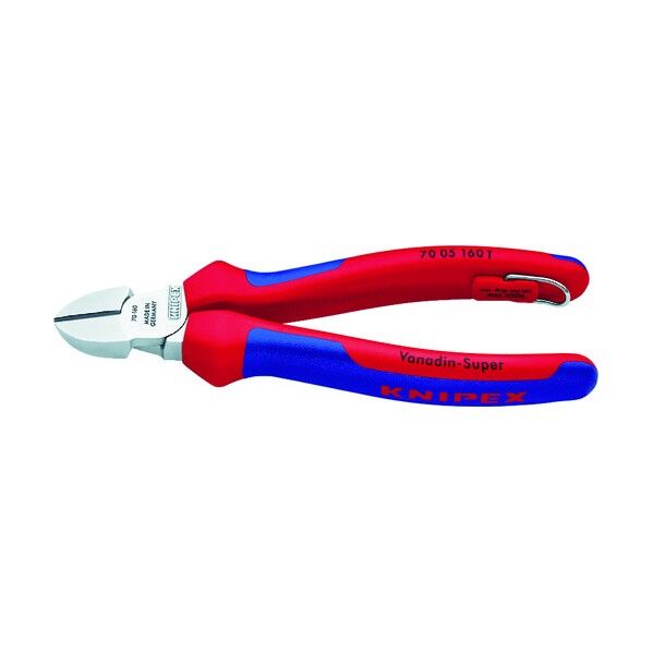 電工ニッパ プラスチックコーティング 落下防止輪付