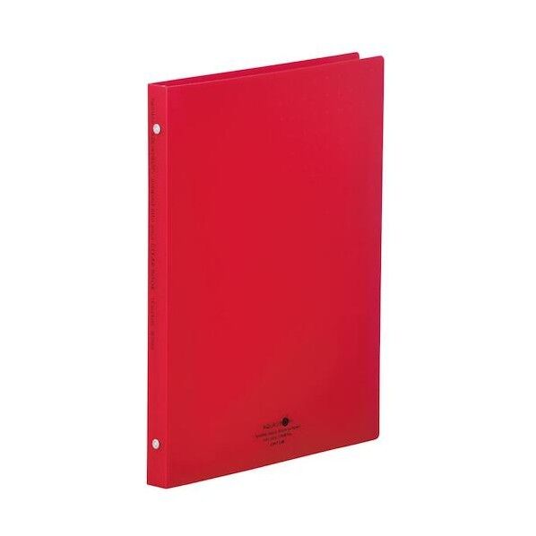 AQUA DROPs クリヤーブック(ポケット交換タイプ) 赤 249×24×314mm N5010-3 1点