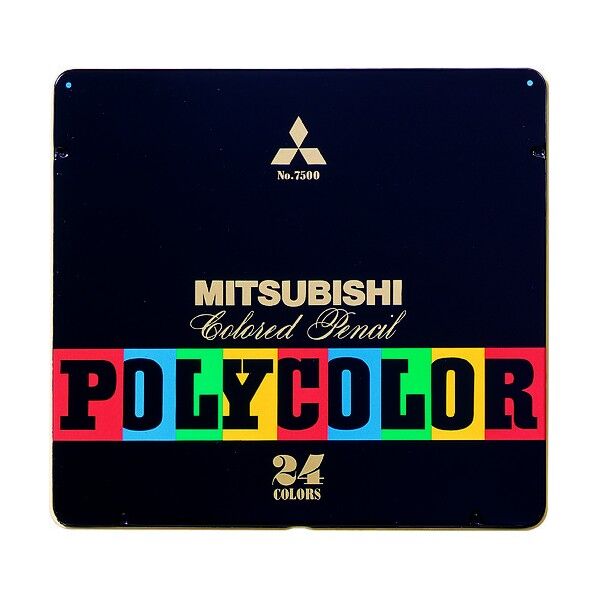 三菱鉛筆 ポリカラー色鉛筆24色 K750024C 1点
