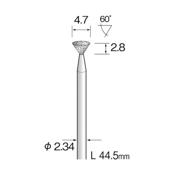 電着ダイヤモンドバー 逆三角
