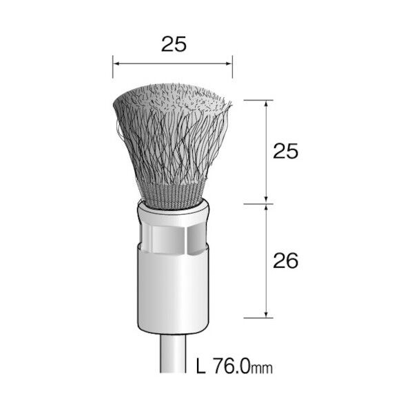 金属ブラシ(エンド型) スチール