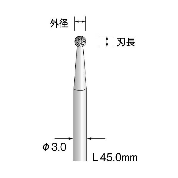 電着CBNバー #600 φ0.8 AD5901 1本