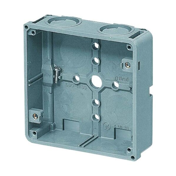 埋込四角アウトレットボックス(極薄型) グレー CDO-4ASS 1